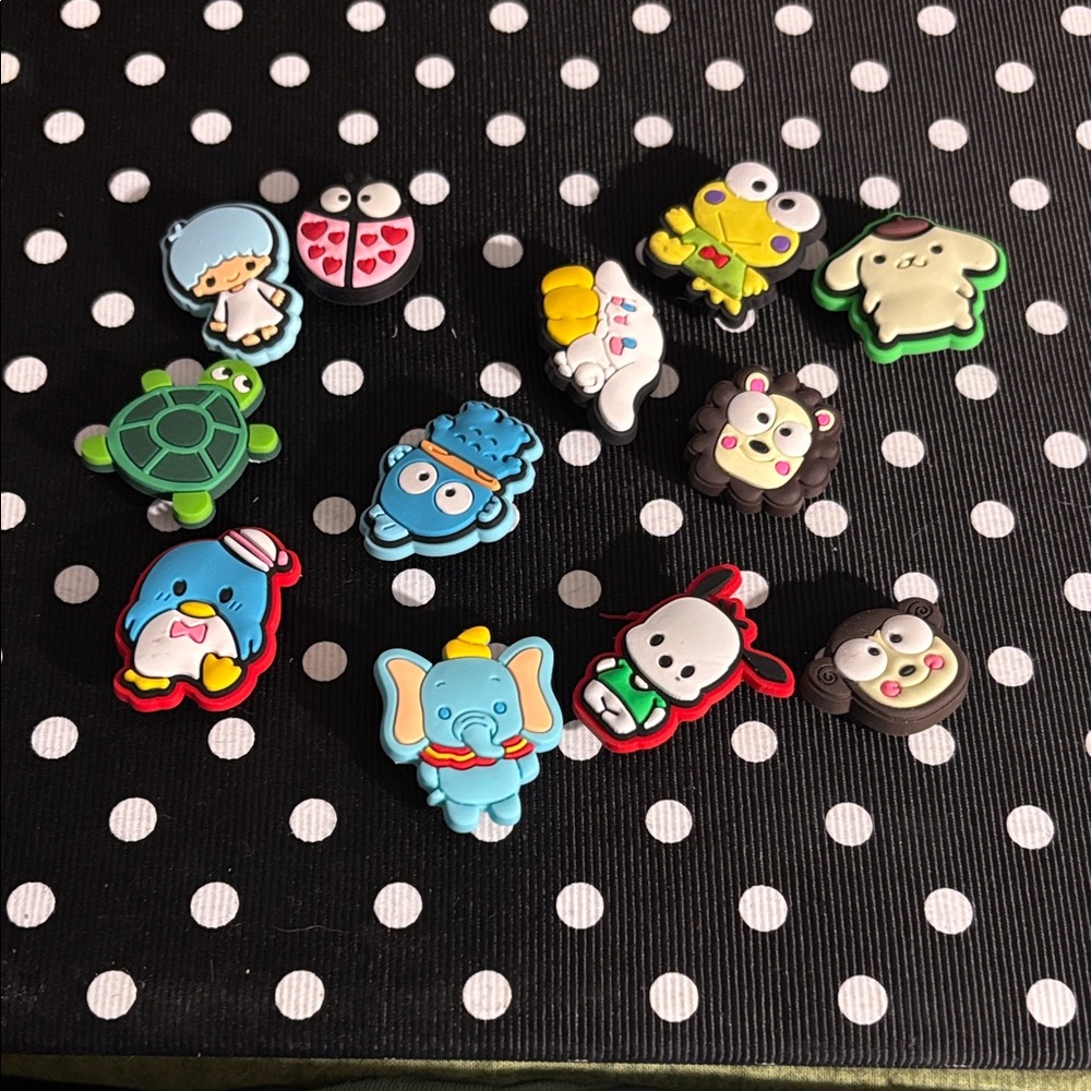 Cute Cartoon Character Shoe Charms - Assorted Colors
